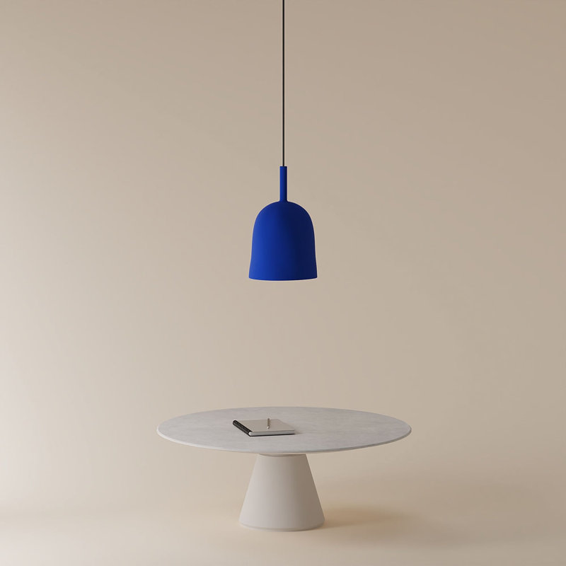 Vessel Pendant Light, 18.5'' H x 9'' W x 9'' D, Cobalt, Black
