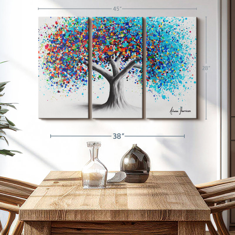 «Tree Of Optimism» sur toile, H 28 po x l 45 po x P 1,25 po