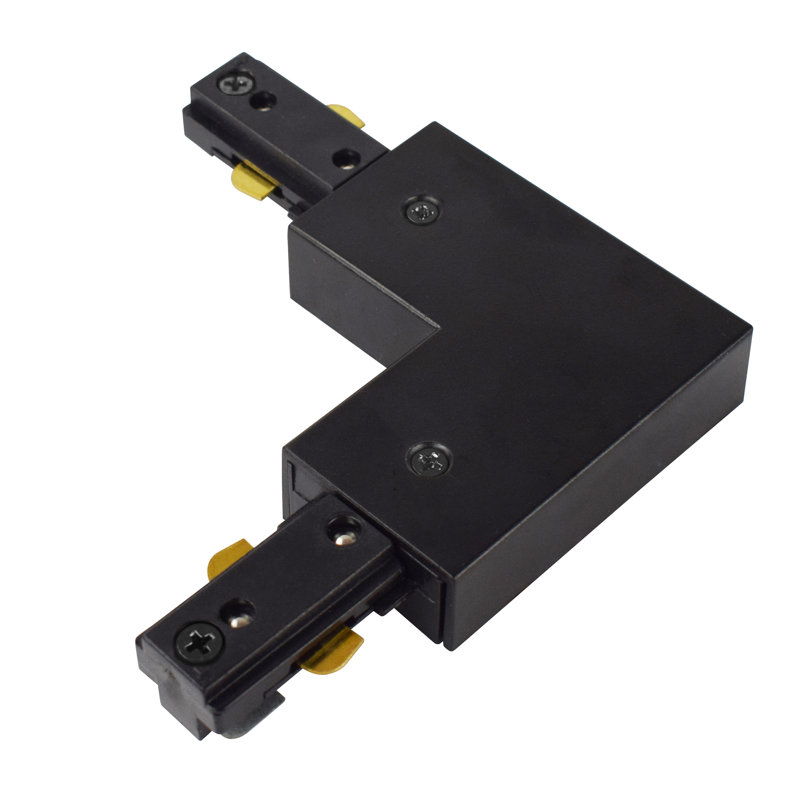 Jeffrey L-Connector for Track Section, Black