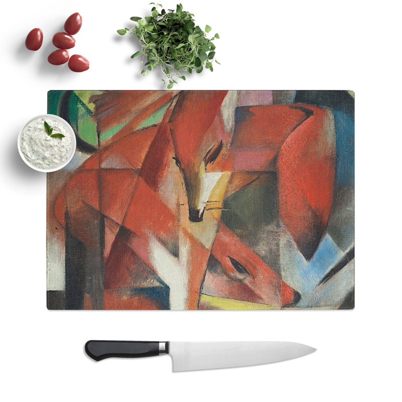 The Foxes Vol.2 by Franz Marc Chopping Board, 28.5cm W x 39cm L