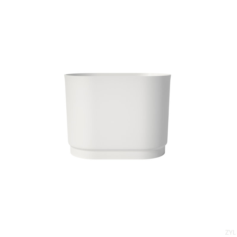 39 Inch Solid Surface Soaking Bathtub - Deep Soak Freestanding Tub
