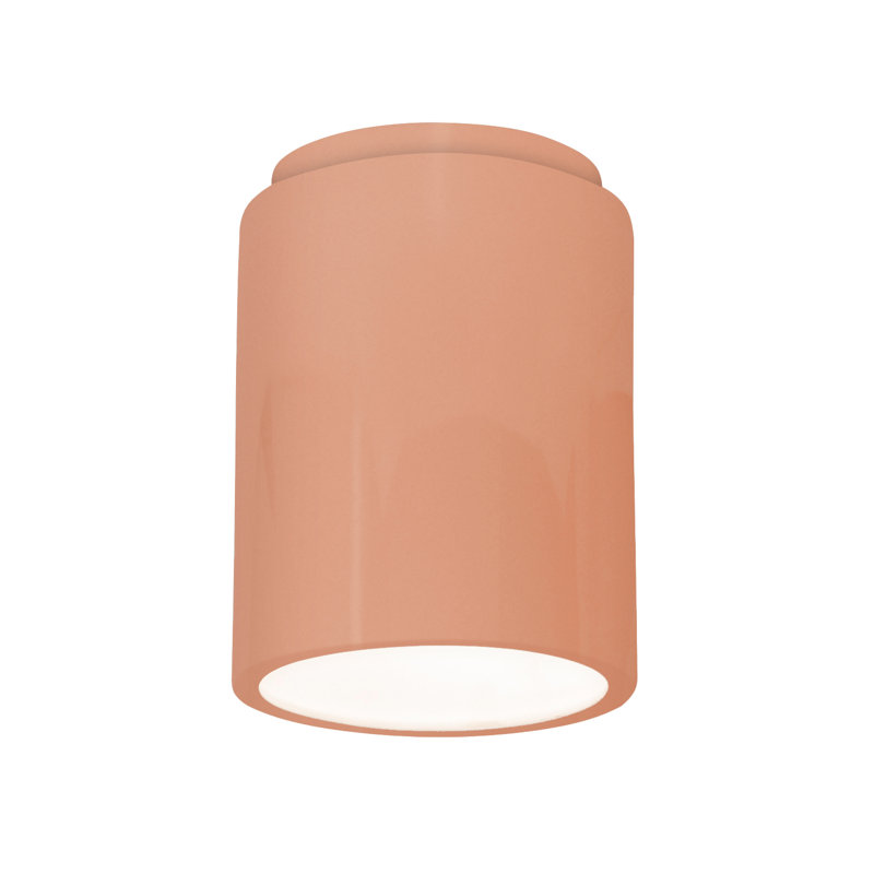 Sumatra Ceramic Flush Mount, Incandescent (Not Included), Gloss Blush
