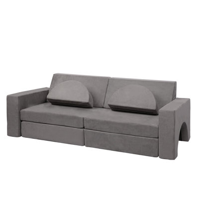 Modular Sectional Sofa for Kids 8-Piece by Latitude Run