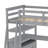 Evo 2 Drawer Loft Bed with Built-in Desk and Shelves-921547992-909714331
