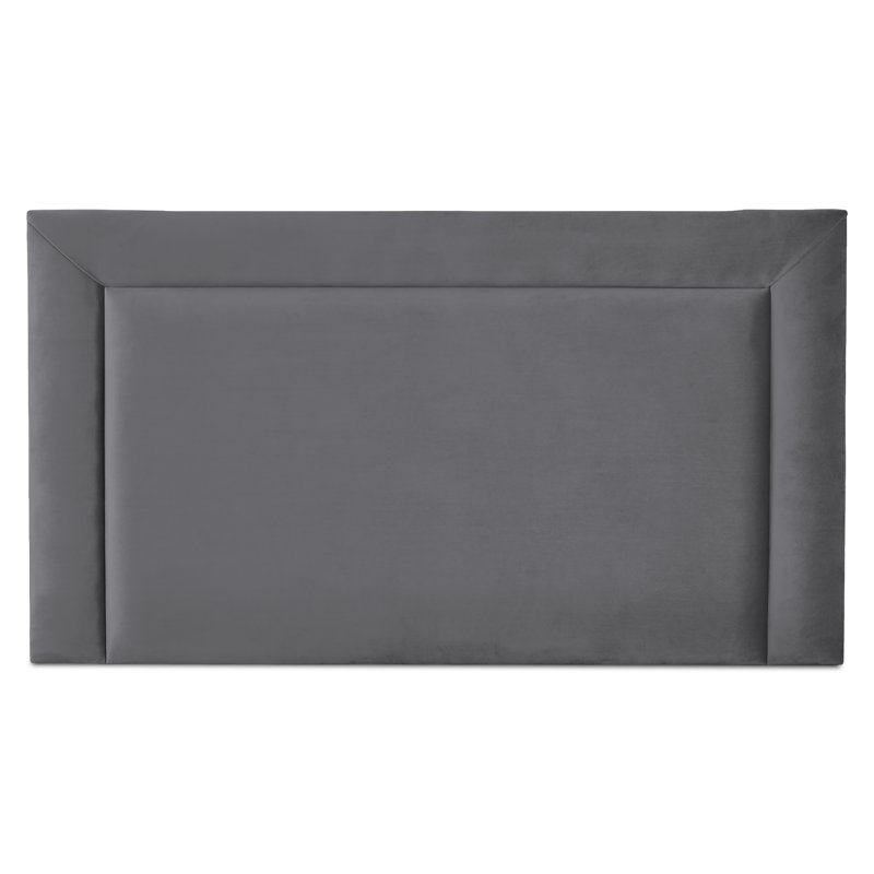 Francien Upholstered Velvet Headboard, Double (4'6), Steel