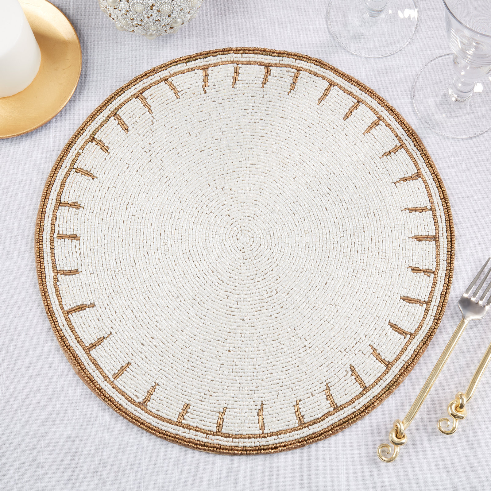 Kalila Collection Kalila Placemat, Ivory
