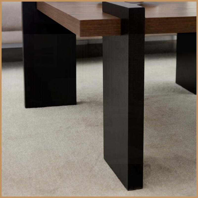 Table basse polyvalente en panneau de fibres à densité moyenne pour la vie moderne et les espaces de loisirs, Noyer