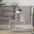 Latitude Run® Modern Acrylic Side Table, Transparent Small Side Table, Acrylic End Table Clear Nightstand And Stool For Bedroom/living Room/apartment/office