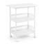3-Tier Printer Stand, Industrial Mobile Printer Table with Storage Shelves, Heavy Duty Rolling Printer Cart on Wheels with Lockable Casters, Anti-Fall Guardrail, Waterproof Board, for Home Office