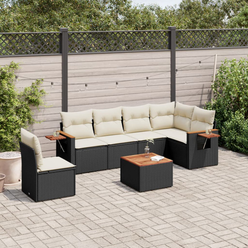 Vidaxl Garden Sofa Set Black