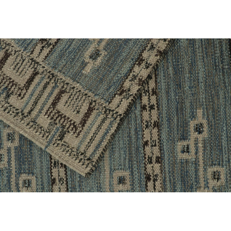 Scandinavian Wool Geometric Area Rug, Rectangle 5' x 7'