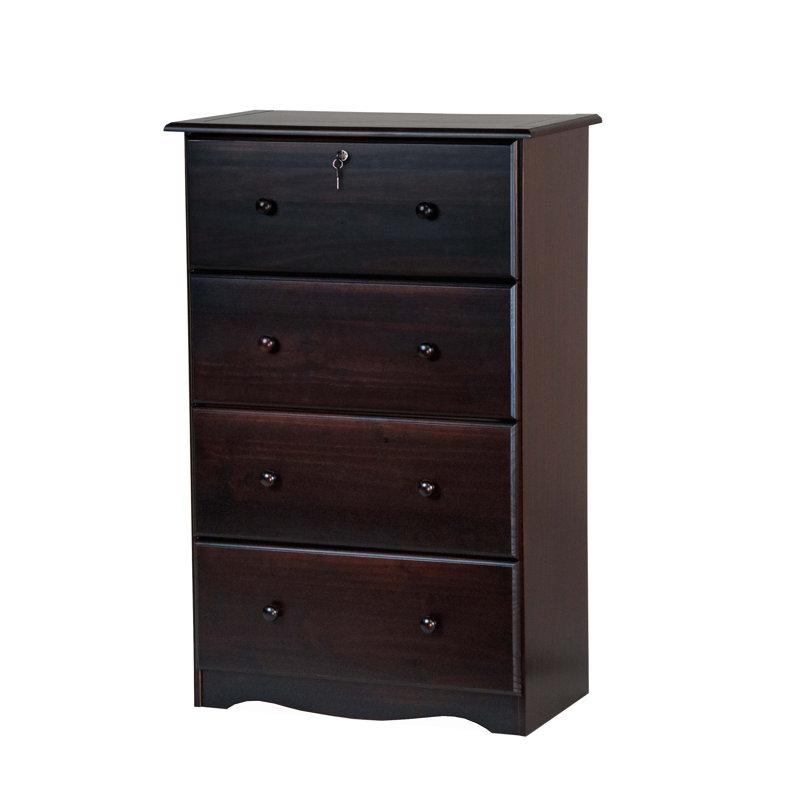 Commode 4 tiroirs Gallashaw, Café