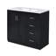 Ensemble de meuble-lavabo 36 po avec lavabo en céramique, ensemble de meuble-lavabo autoportant avec 3 tiroirs et portes à fermeture douce-2040275395