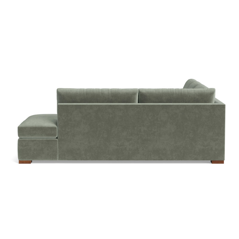 Lucca Sectional, Velvet - Sage, Right Hand Facing