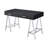54.4" W WRITING DESK, BLACK HIGH GLOSS & CHROME