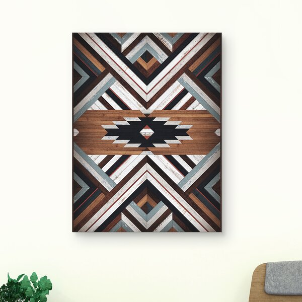 Union Rustic Tribal Wood Pattern On Canvas Print | Wayfair