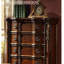 Commode de style traditionnel en bois de noyer foncé