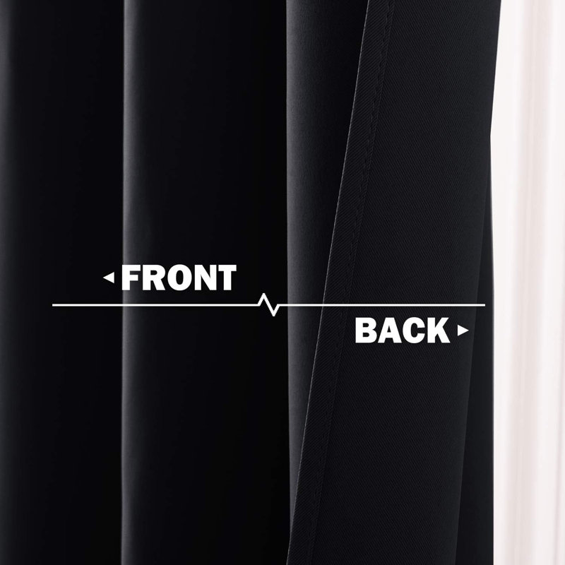 NICETOWN Blackout Small Window Valances, Rustic Farmhouse Curtains Grommet Top Thermal Insulated Window Drapes for Kitchen/Bathroom/Basement, 2 Panels.