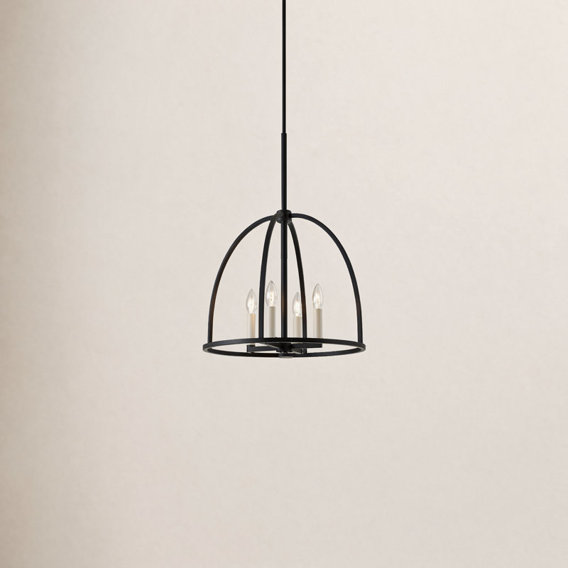 Roumel 4-Light Chandelier, Black