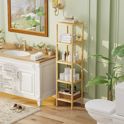 Bamboo Freestanding Bathroom Shelves