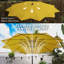 Parasol 8,5 pi avec 10 nervures, manivelle et inclinaison, jaune