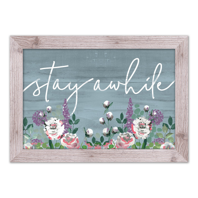«Stay A Time», reproduction encadrée, H 16 po x l 24 po x P 0,75 po