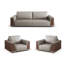 Ensemble de salon en cuir véritable 3 pièces-1163942588