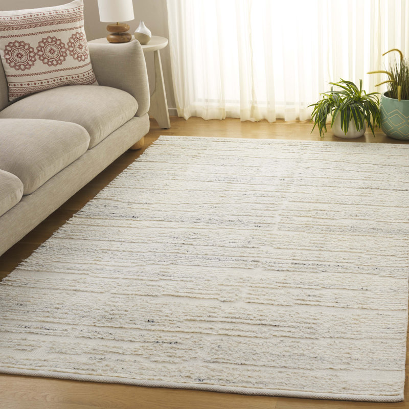 Tapis en laine tissé à la main Pine, Rectangle 6 pi x 9 pi