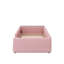 Lit plateforme simple pour lit d'enfant, lit plateforme tapissier avec barrière de sécurité et station de charge