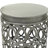 Metal Indoor Outdoor Nesting Side End Accent Table with Carved Trellis Design-2121594611