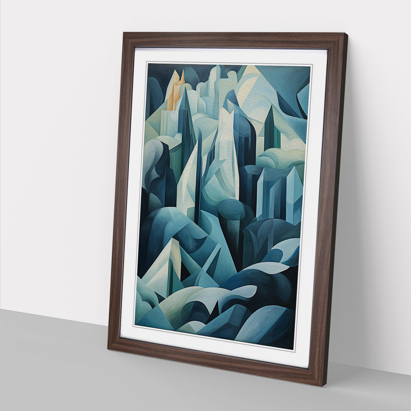 Glacier Dadaism No.2 - Framed Print, Walnut, 34cm H x 25cm W x 2cm D
