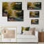 «River Through The Birch Tree Forest II», reproduction sur toile flottante-494564589-494564588