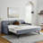 Daybeds Twin Mid-Century with Erectable Trundle USB Charging | Guest Room | Linen | Slate Gray-390419115