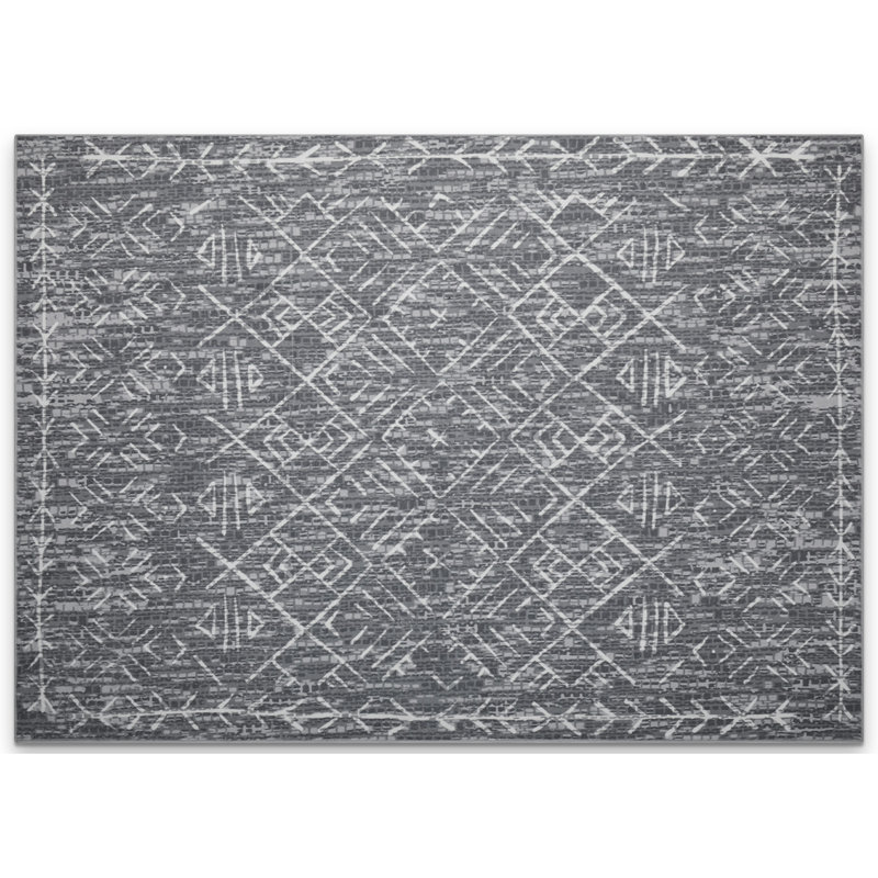 Imitation Cashmere Non-Slip Cotton Bottom Soft Area Rug Fishbone Nordic Style Skin-Friendly Carpet, Rectangle 4'9" x 6'9"
