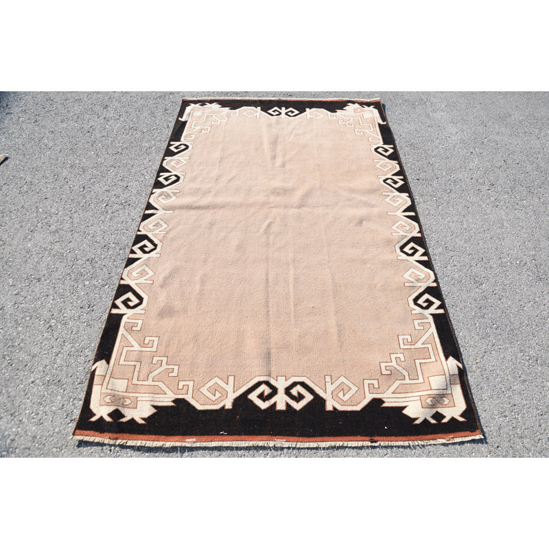 Tapis rétro, tapis décoratif noir, tapis turcs, tapis d'intérieur, tapis décoratif, tapis rétro