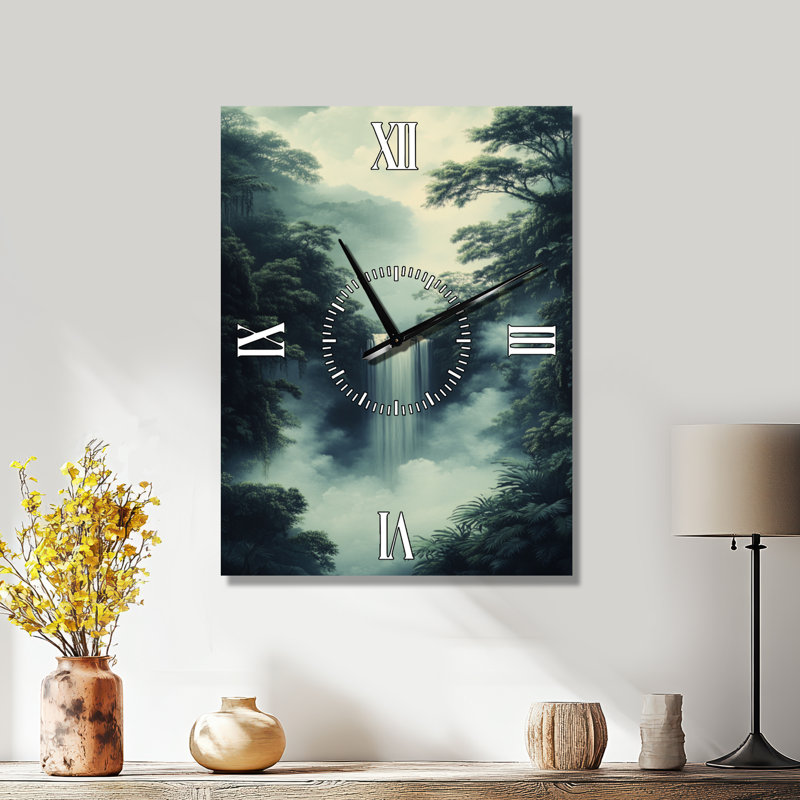 Aluminium Analogue Wall Clock, H 32 po x l 24 po - Rectangle