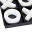 Black Wood Tic Tac Toe Game Set with White Pieces