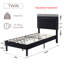 Lit simple tapissier avec 2 tables de chevet - Ensemble de chambre à coucher moderne-365710925-365710926