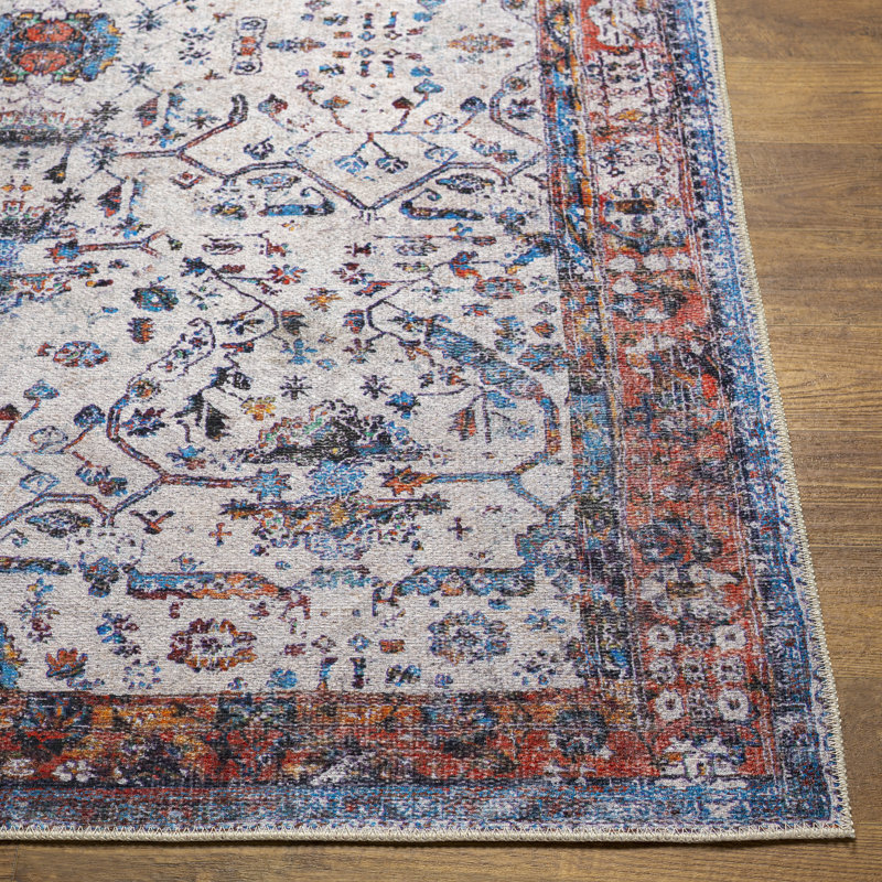 Glendale Heights Washable Oriental Indoor Rug, Rectangle 8'10" x 12'