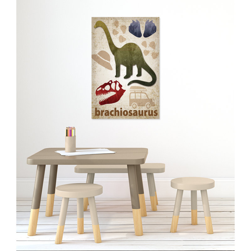 Adhésif décoratif dinosaures-03 ', H 36 po x l 24 po x P 1,5 po, Canevas