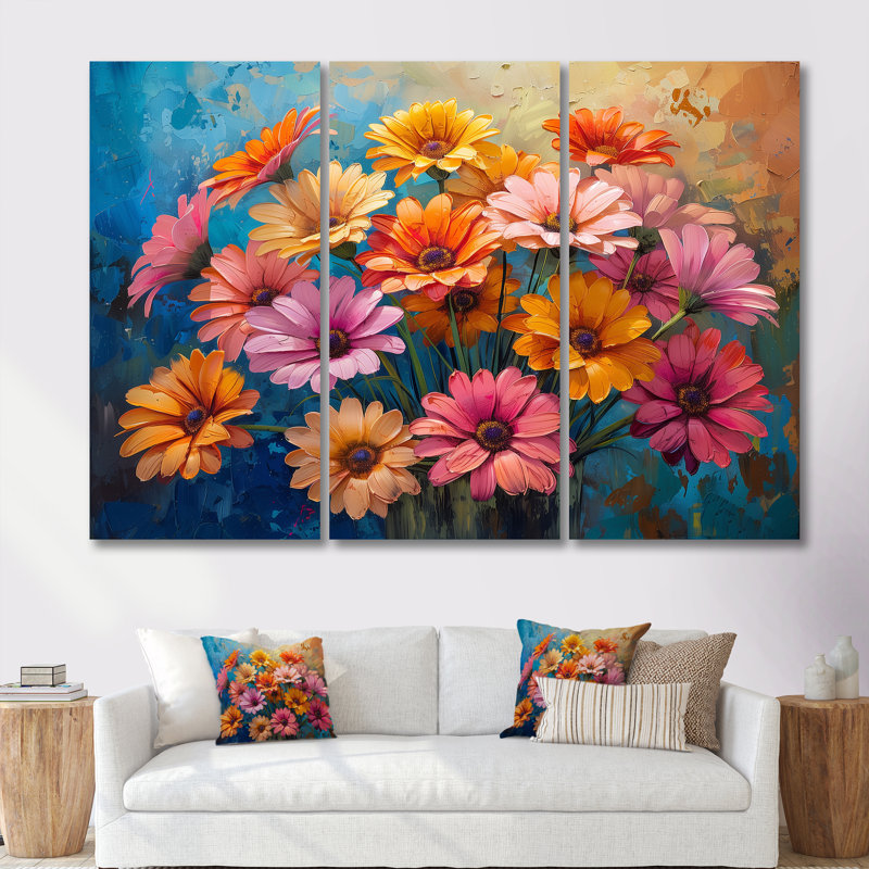 Ensemble de salon Vibes Bloom of Dicolies, H 28 po x l 36 po x P 1 po, Toile tendue