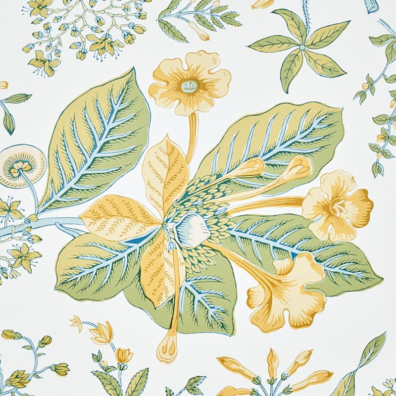 Pomegranate Botanical Wallpaper, Citron