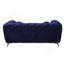Causeuse en velours bleu Atronia