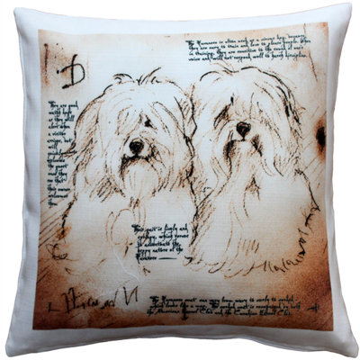 Havanese Animal Print Reversible Throw Pillow