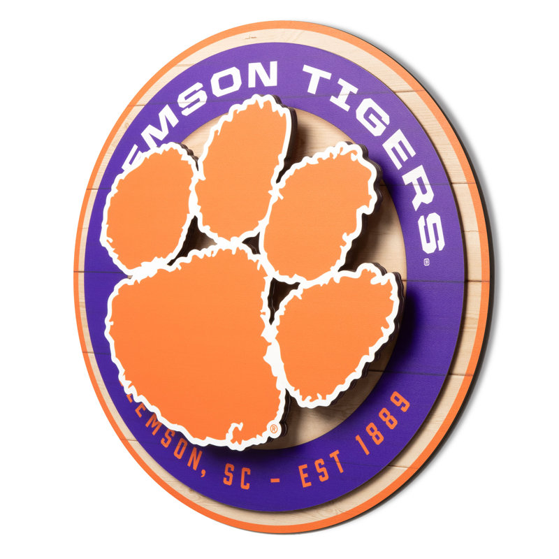 NCAA Clemson Tigers 3DX Circle Wall Art