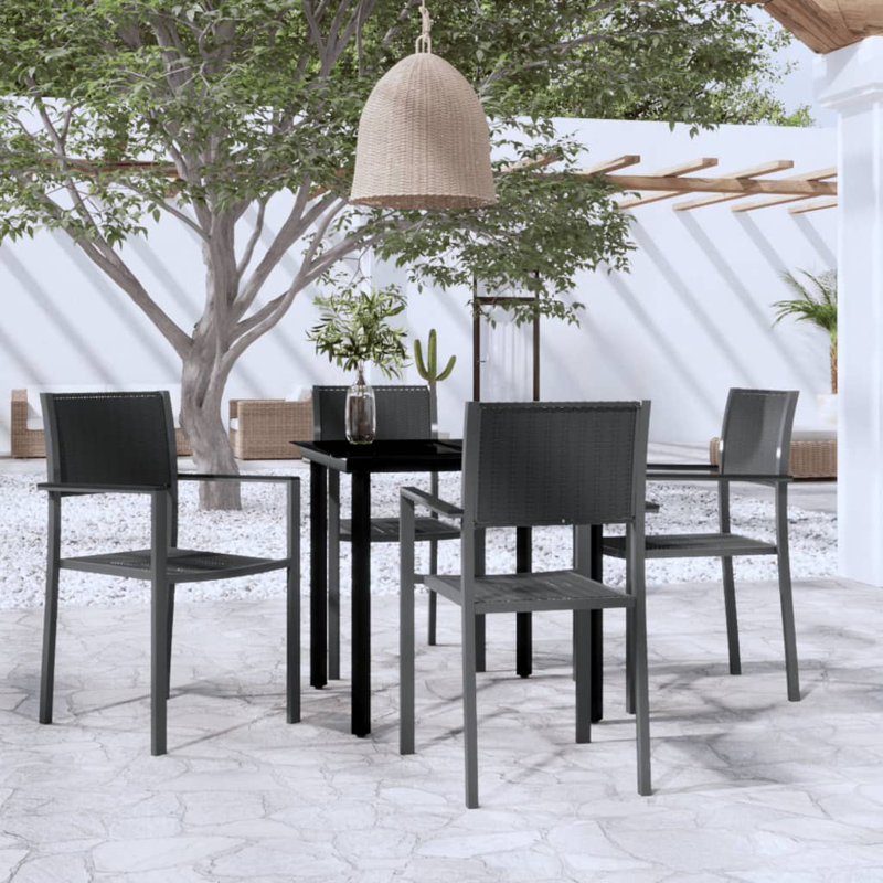 Rectangular 35.1" Long Dining Set with Cushions, 4, 31.5" table length