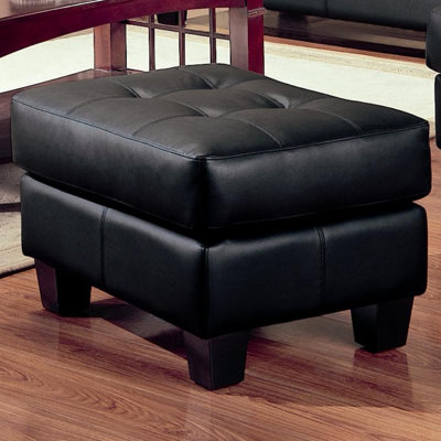 Repose-pieds de cocktail rectangulaire en similicuir de 30 po Ptolemy