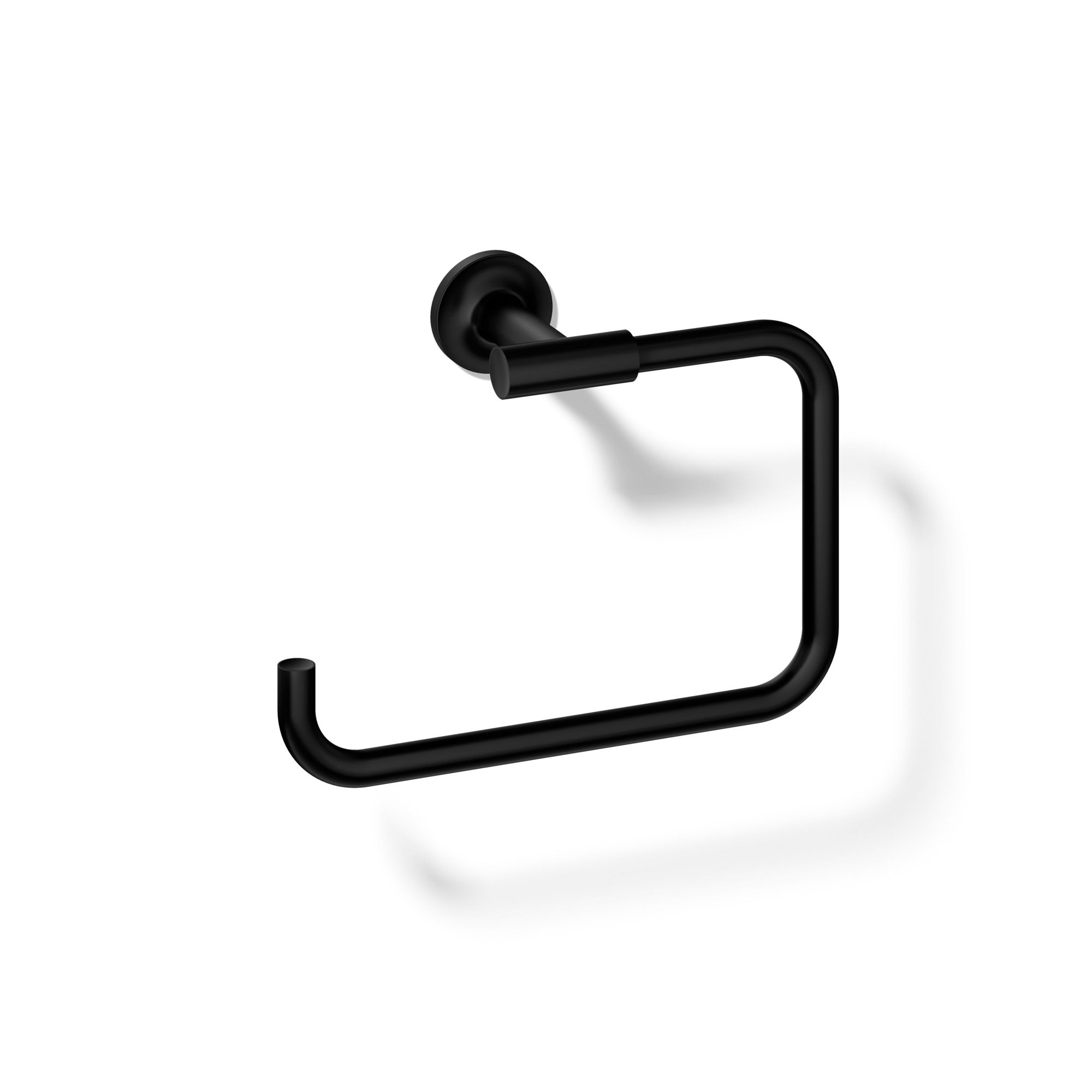 Purist Wall Mounted Towel Ring for Bathroom, Metal Bathroom Hand Towel Ring, Matte Black