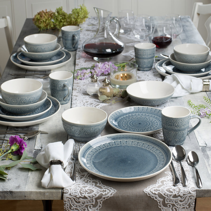 Service de table 20 pièces Fez, Gris
