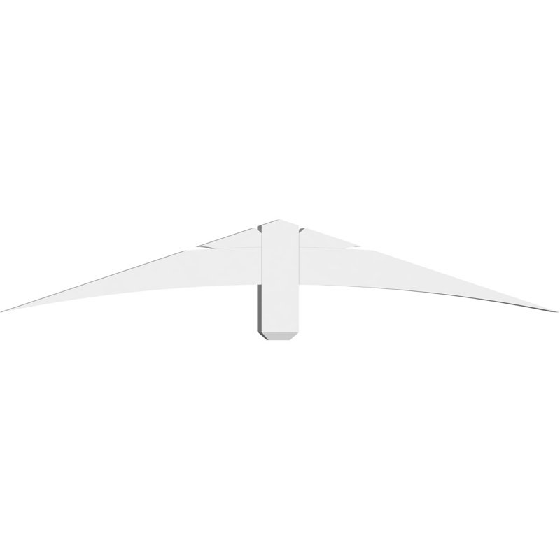 Support pour pignon Davenport, H 10 po x l 60 po (pas: 4/12), P 4 po x F 4 po, PVC